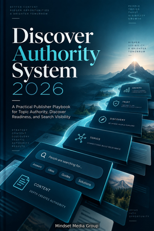 Discover Authority System 2026™ — approved 2:3 portrait cover by Mindset Media Group