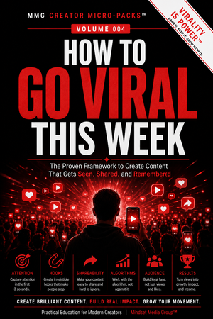 How to Go Viral This Week™ digital creator guide cover by Mindset Media Group