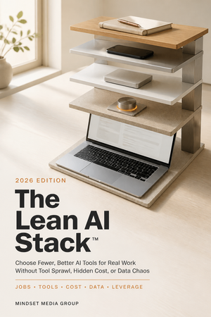 The Lean AI Stack™ digital guide cover by Mindset Media Group