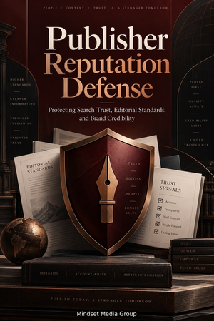 Publisher Reputation Defense™ — approved 2:3 portrait cover by Mindset Media Group