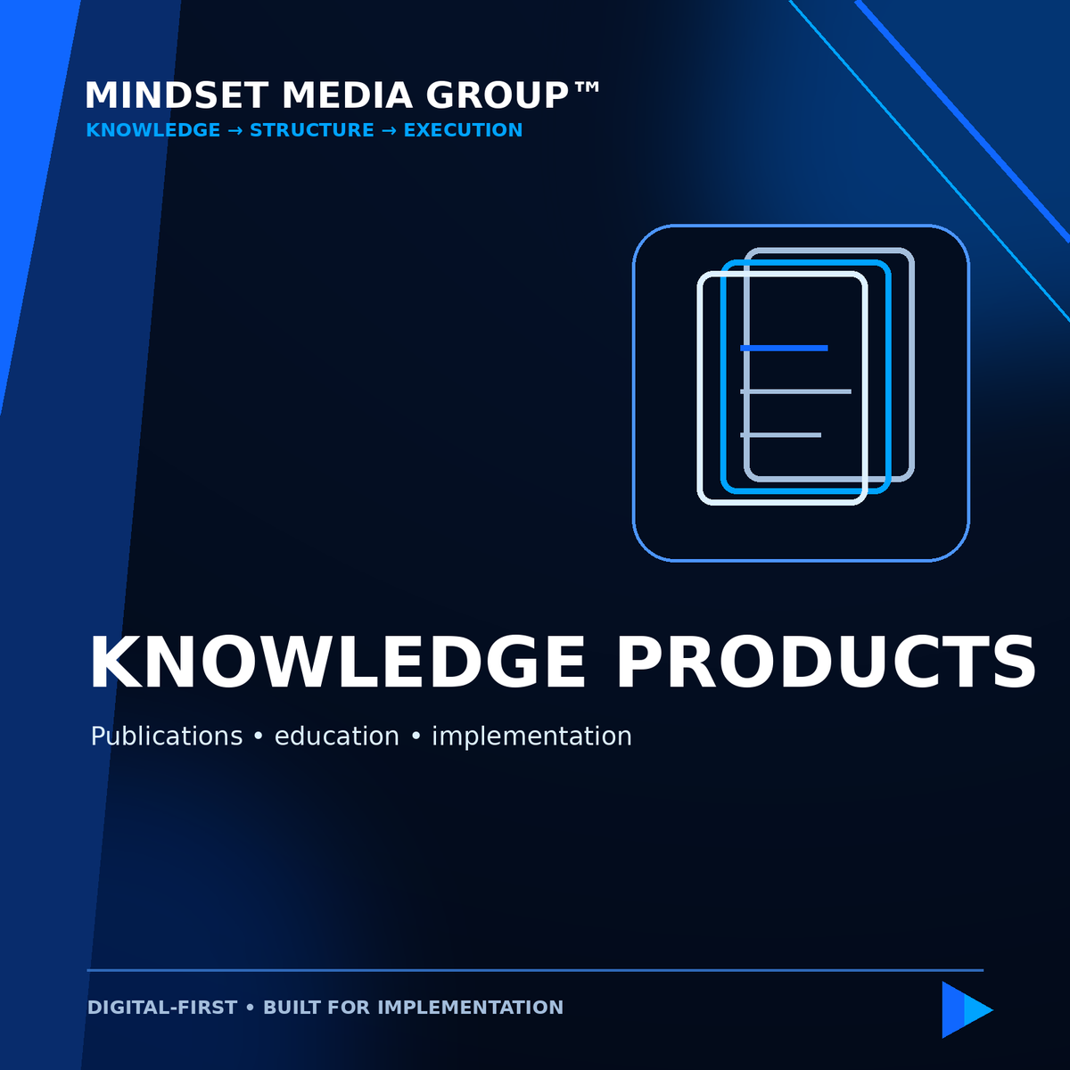 Mindset Media Group Knowledge Products collection artwork for digital publications, education, and practical implementation