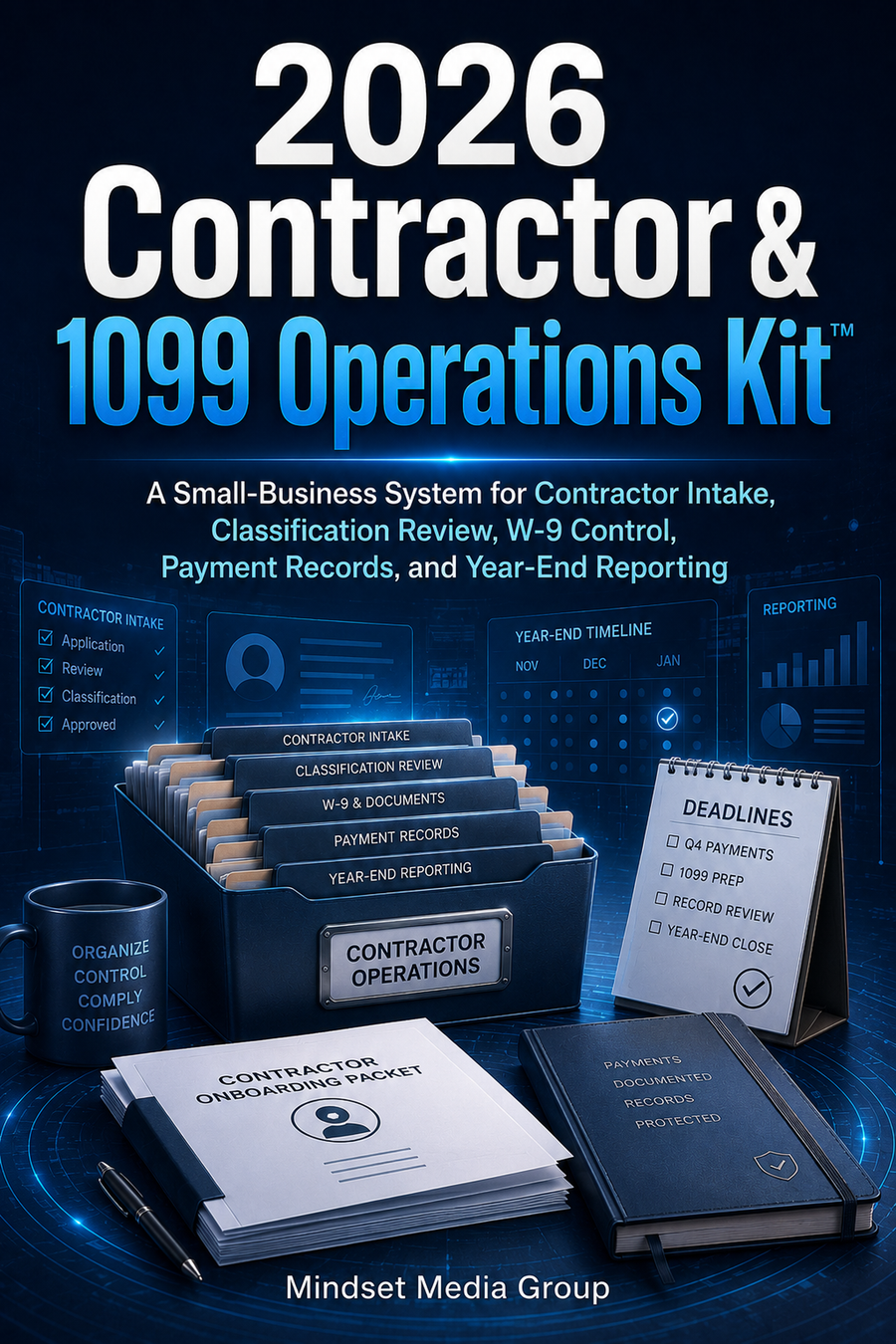 Cover of 2026 Contractor & 1099 Operations Kit™ by Mindset Media Group
