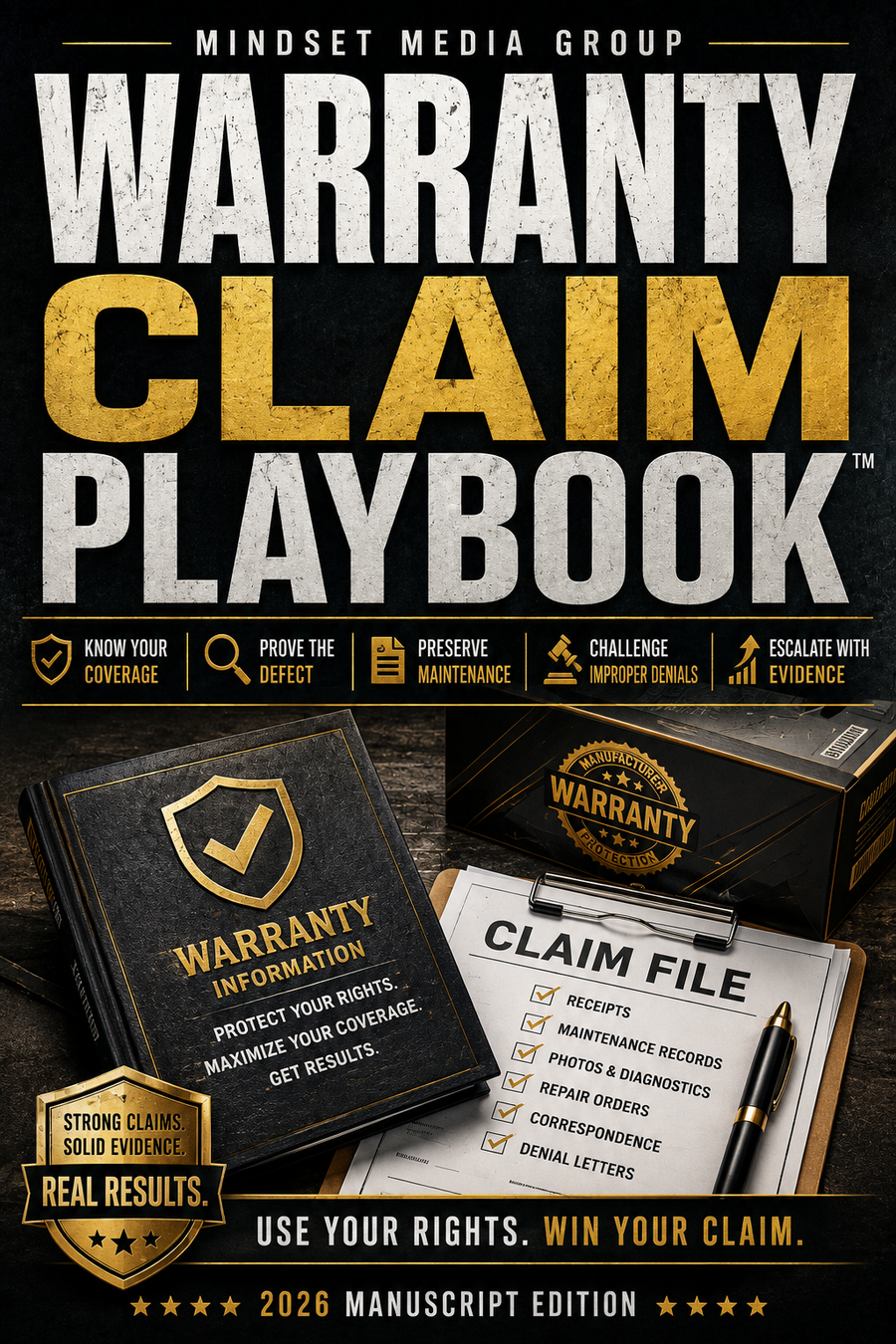 Warranty Claim Playbook™ cover — consumer warranty, service-contract, repair-rights, denial analysis and evidence-based escalation guide