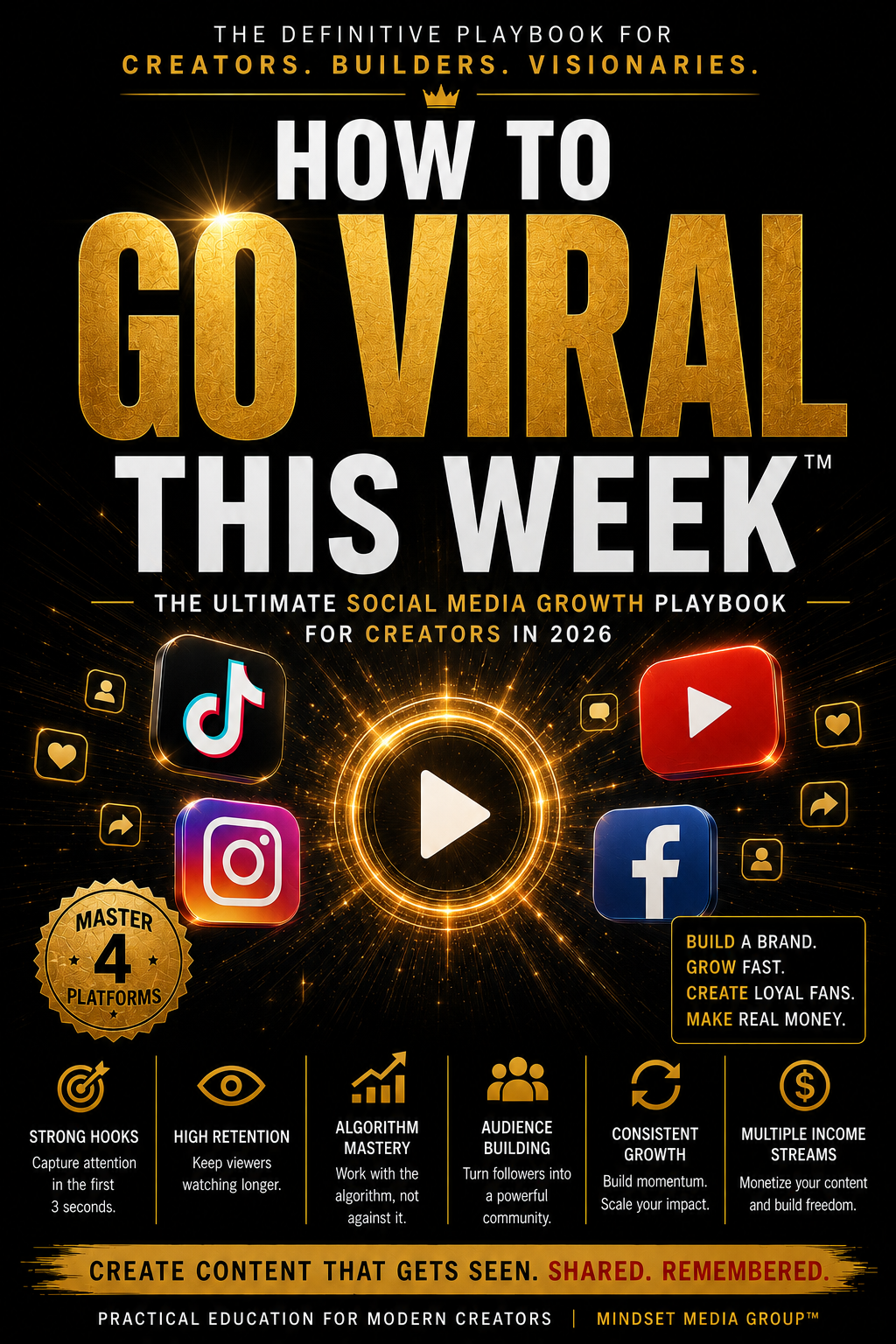 Go Viral This Week™ creator growth playbook cover by Mindset Media Group