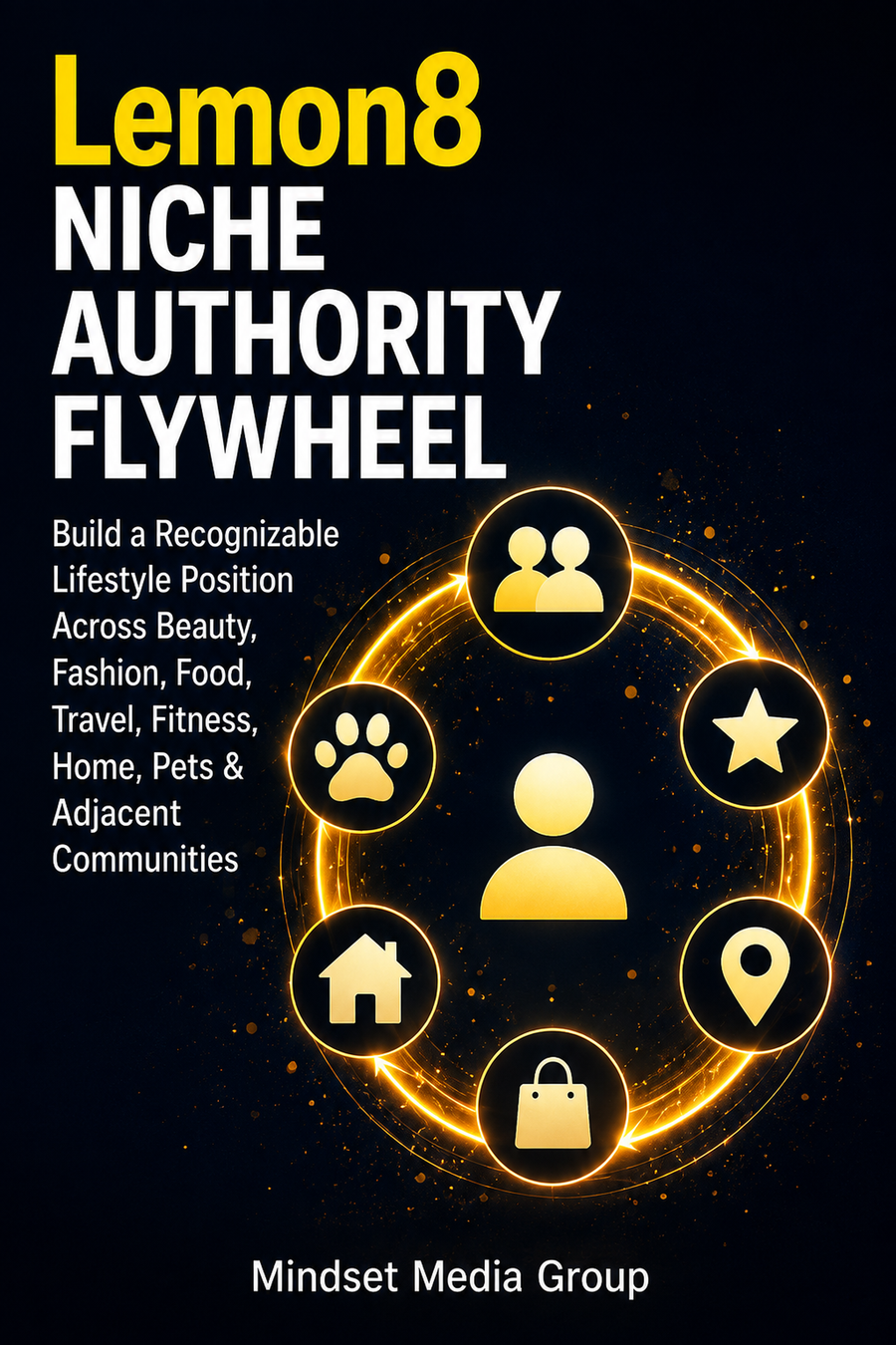 Lemon8 Niche Authority Flywheel™ digital guide cover by Mindset Media Group.