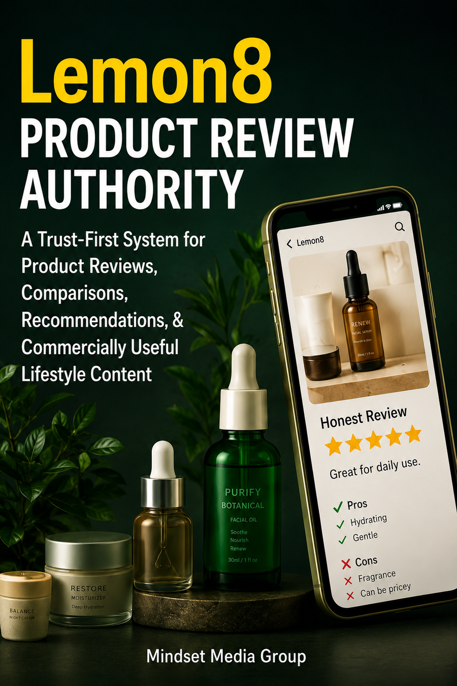 Lemon8 Product Review Authority™ digital guide cover by Mindset Media Group.