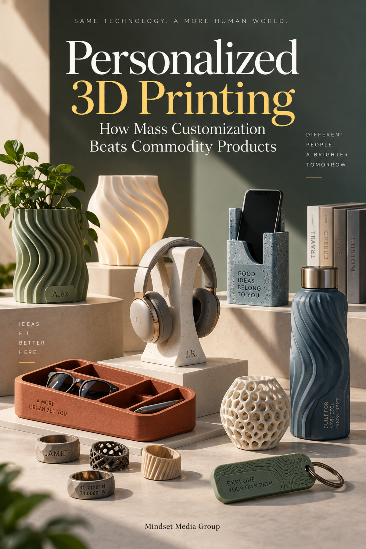 Personalized 3D Printing digital manual cover by Mindset Media Group