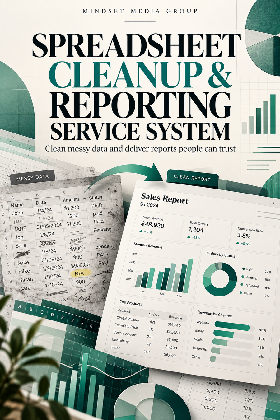Spreadsheet Cleanup and Reporting Service System guide cover
