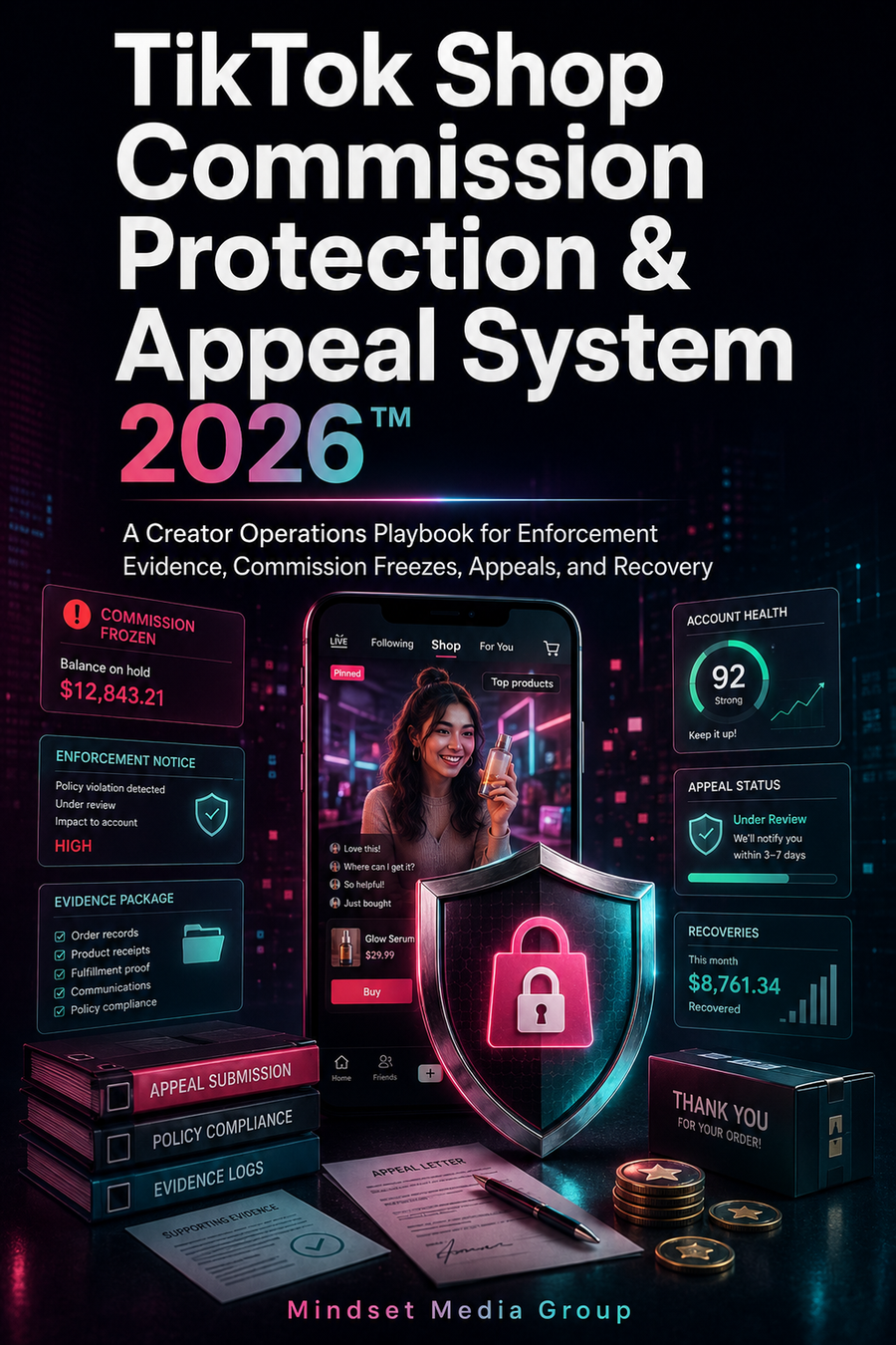 Cover of TikTok Shop Commission Protection & Appeal System 2026™ by Mindset Media Group