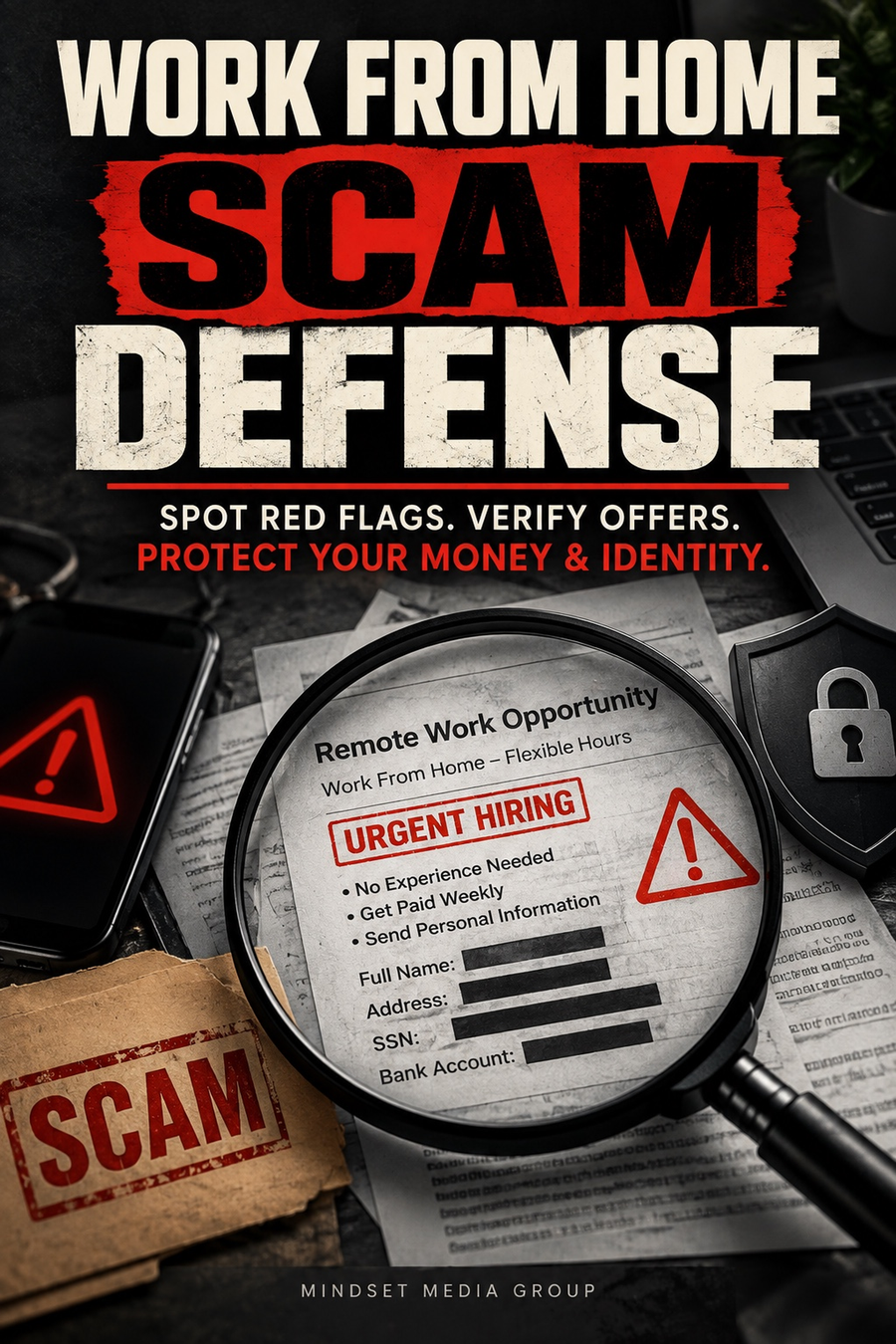Work From Home Scam Defense digital guide cover