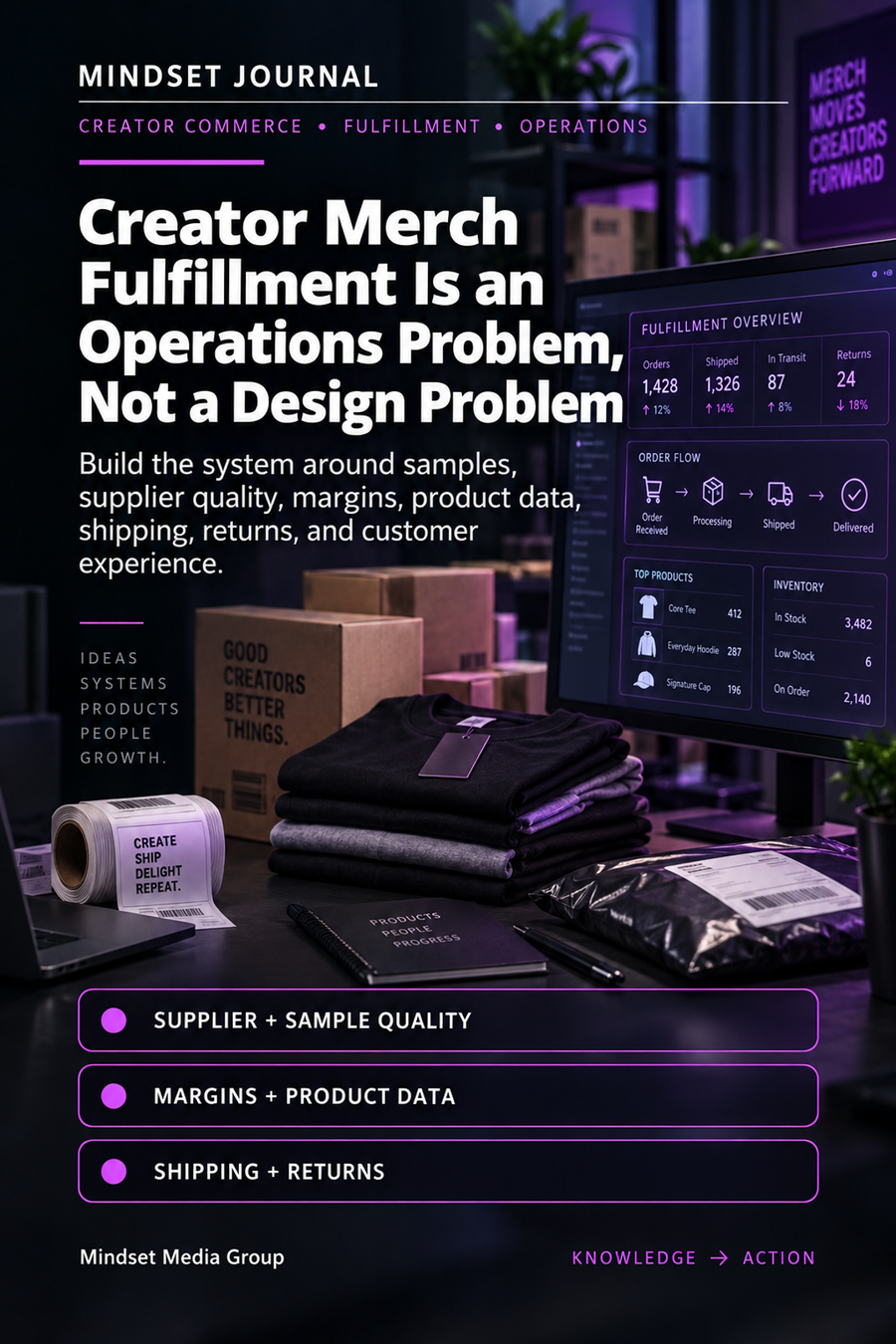 Creator Merch Fulfillment Is an Operations Problem, Not a Design Problem — Mindset Journal cover
