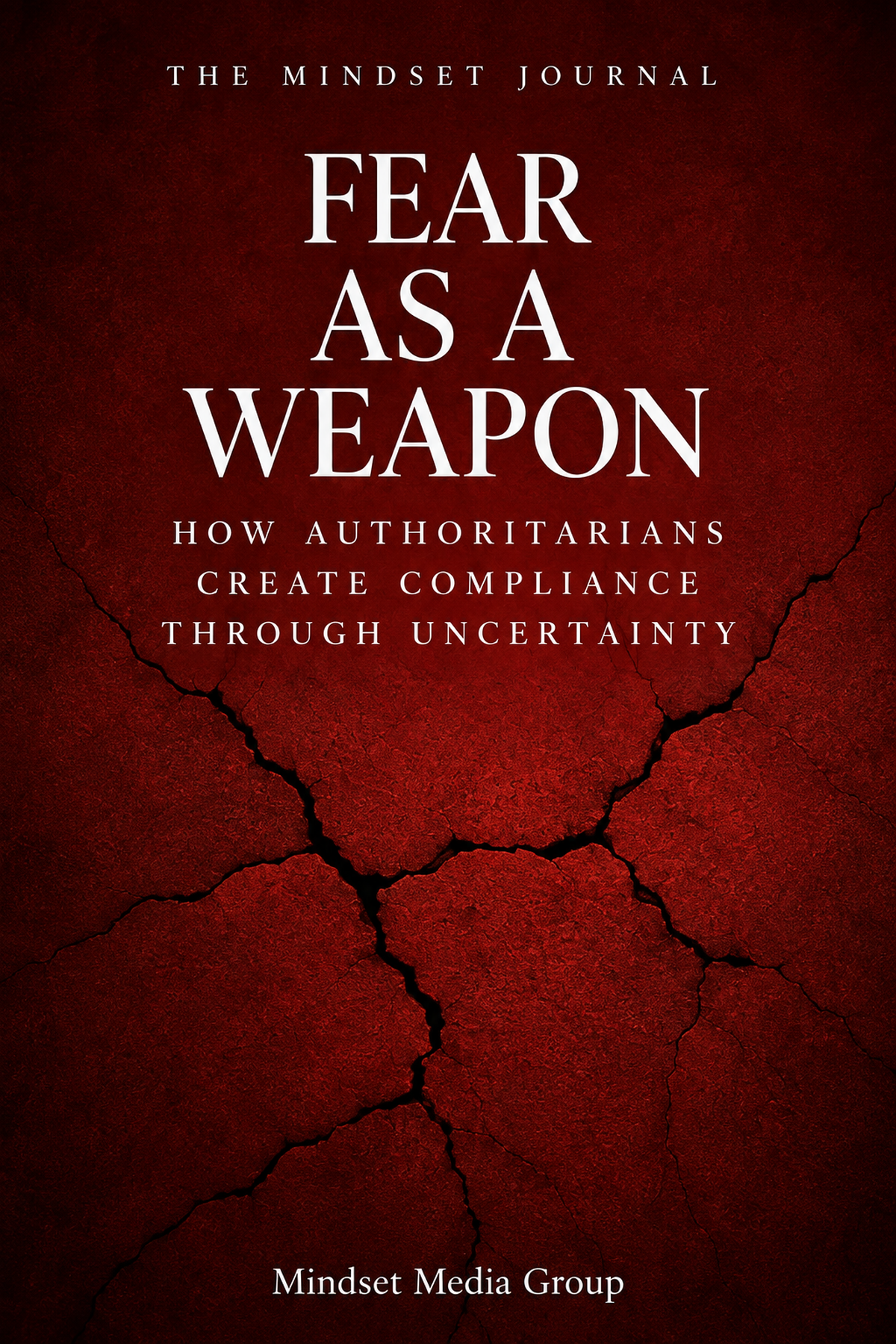 Fear as a Weapon — Mindset Journal cover about uncertainty, threat, and authoritarian compliance by Mindset Media Group