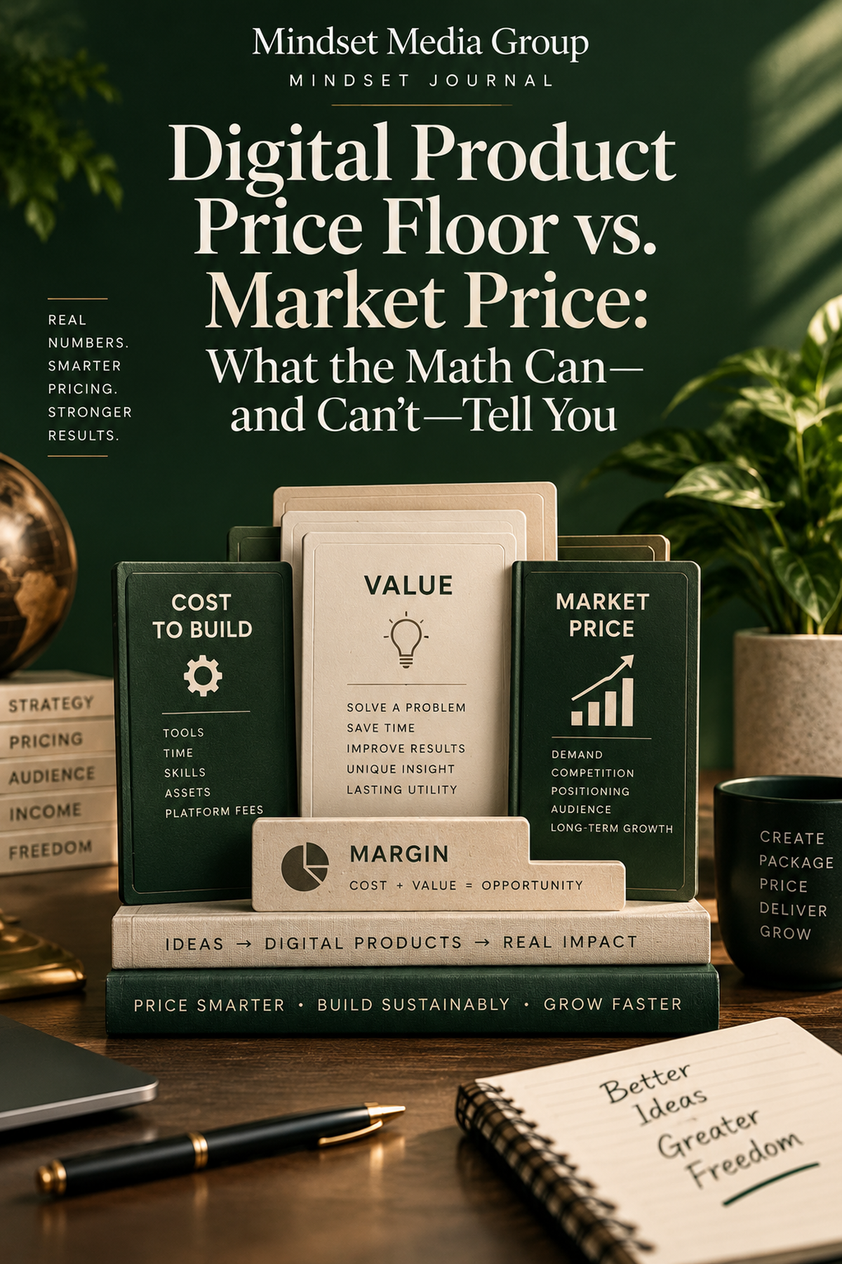 Digital product price floor versus market price Journal cover by Mindset Media Group