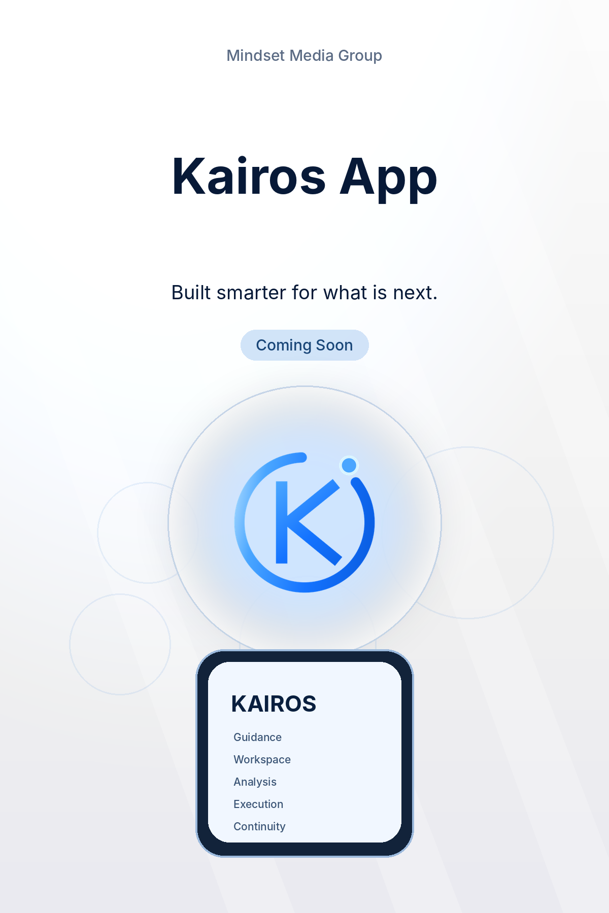 Kairos App — Coming Soon — Mindset Journal by Mindset Media Group