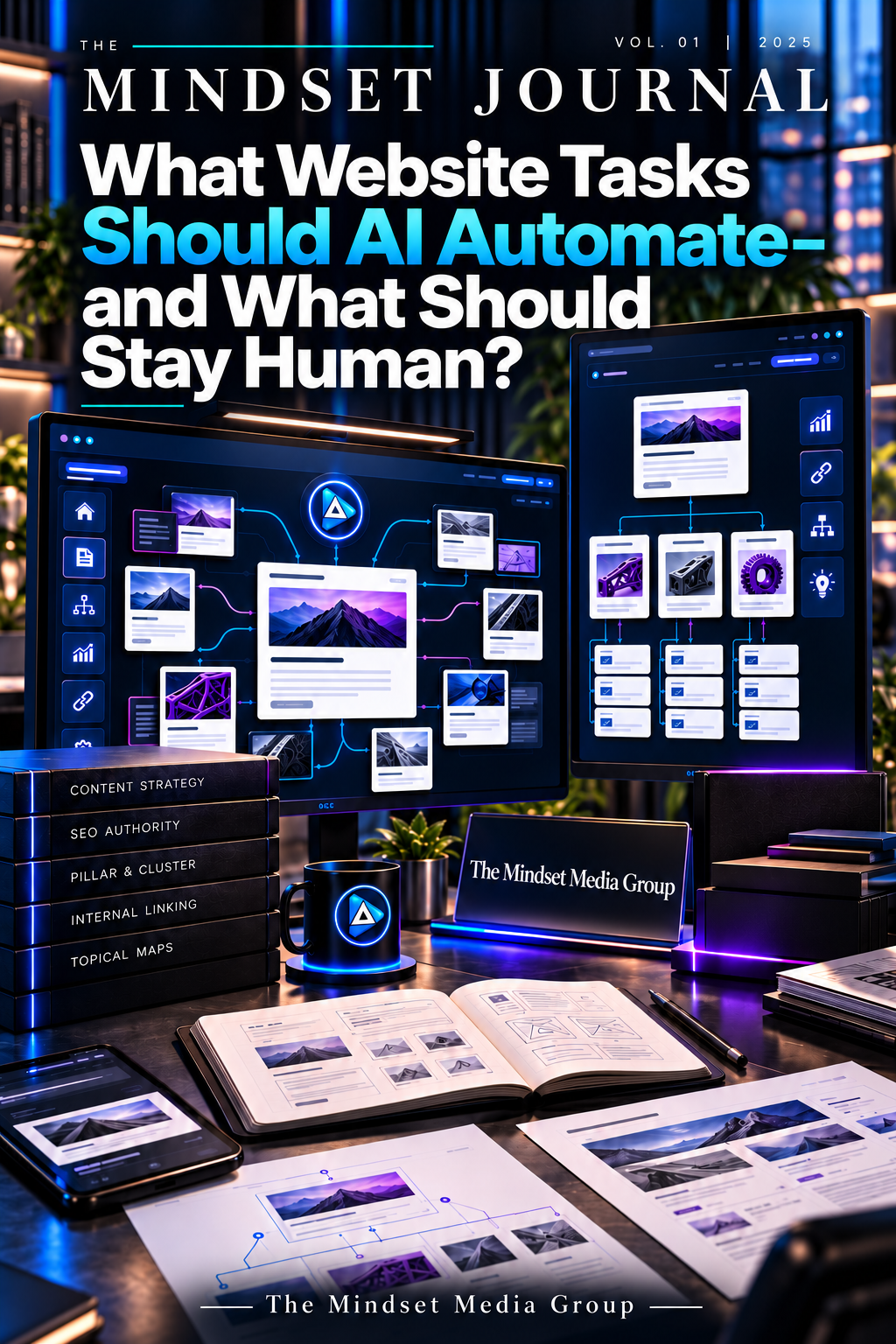 Mindset Journal cover: What Website Tasks Should AI Automate—and What Should Stay Human?