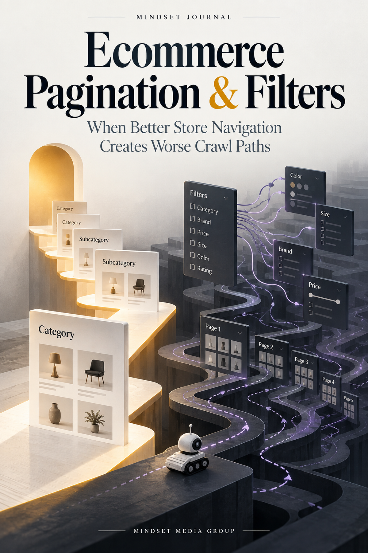 Mindset Journal cover for ecommerce pagination and filter crawl paths guide