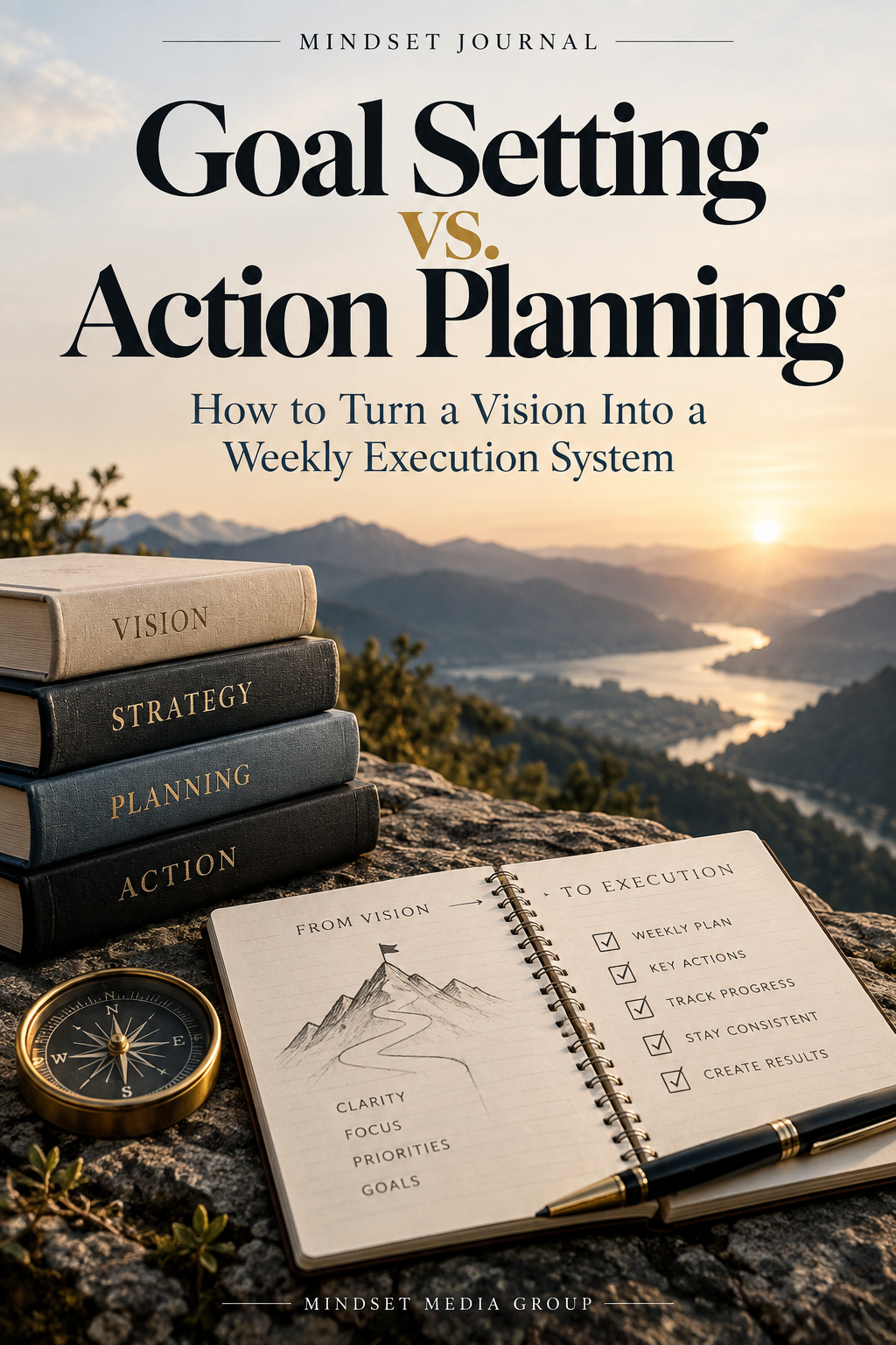 Goal Setting vs. Action Planning Mindset Journal cover