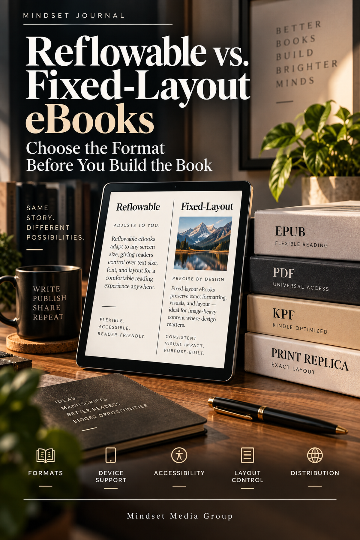 Reflowable vs. Fixed-Layout eBooks — Mindset Journal cover