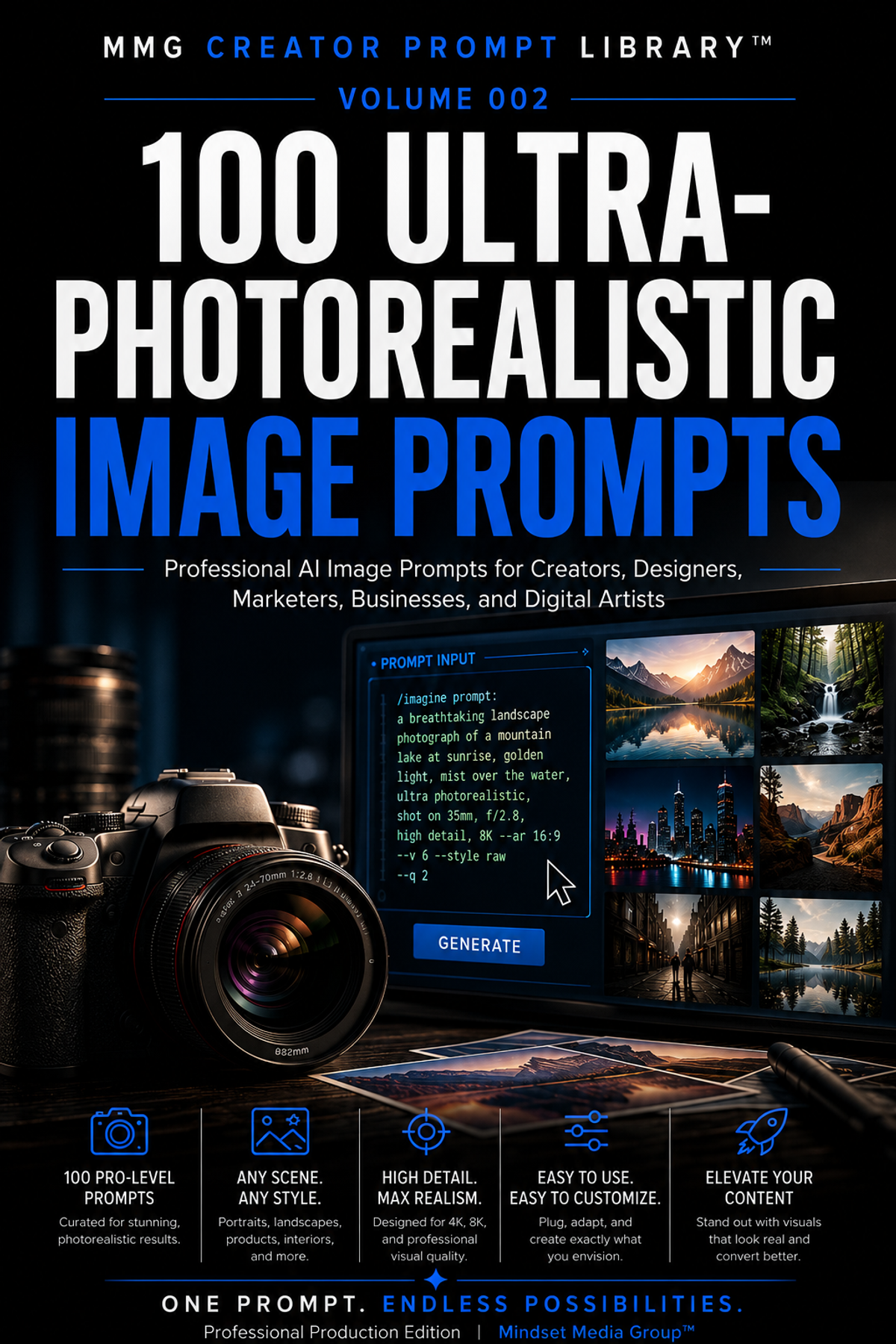 100 Ultra-Photorealistic Image Prompts — Mindset Journal featured image by Mindset Media Group