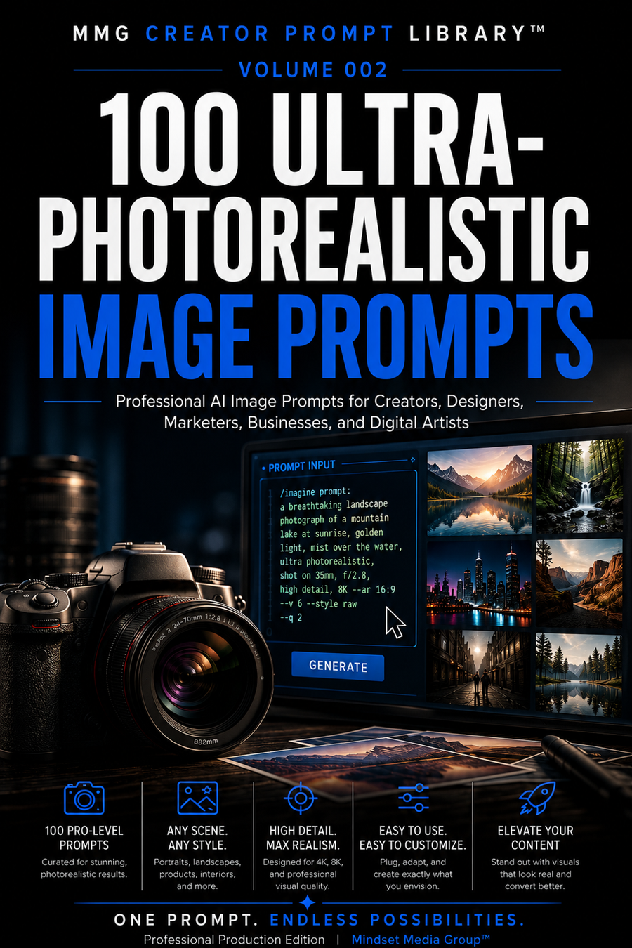 100 Ultra-Photorealistic Image Prompts — Mindset Journal featured image by Mindset Media Group