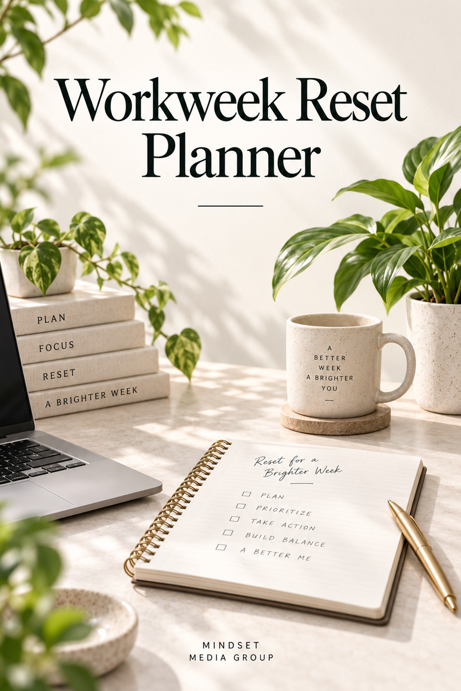 Workweek Reset Planner cover — Mindset Media Group