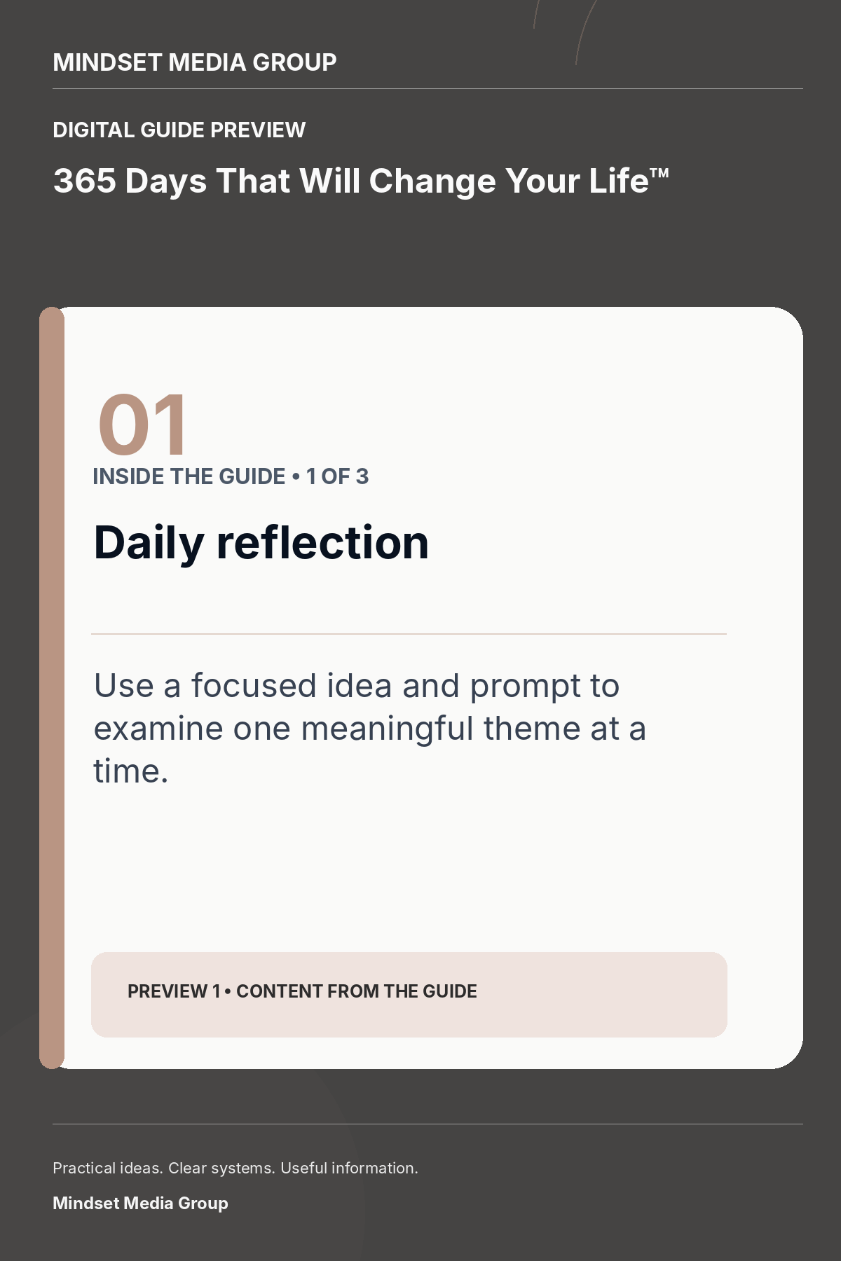 365 Days That Will Change Your Life™ — Preview 01 of 3 — content from the guide