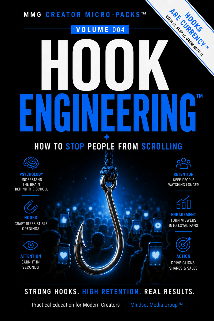 Hook Engineering™ creator guide cover by Mindset Media Group