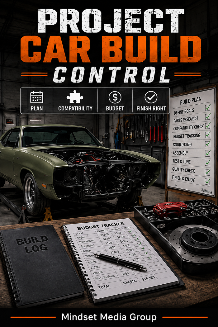 Project Car Build Control™ — approved 2:3 portrait cover by Mindset Media Group