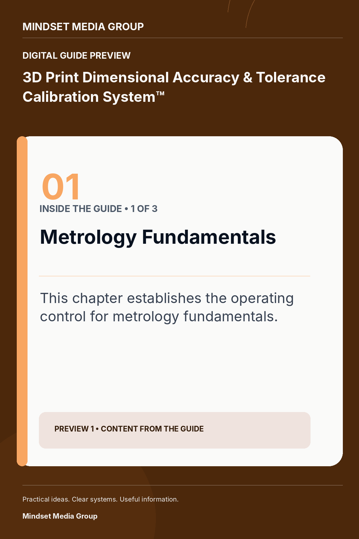 3D Print Dimensional Accuracy & Tolerance Calibration System™ — Preview 01 of 3 — content from the guide