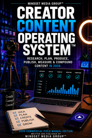 Creator Content Operating System™ — approved 2:3 portrait cover by Mindset Media Group