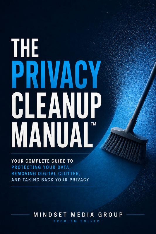 The Privacy Cleanup Manual™ — approved 2:3 portrait cover by Mindset Media Group