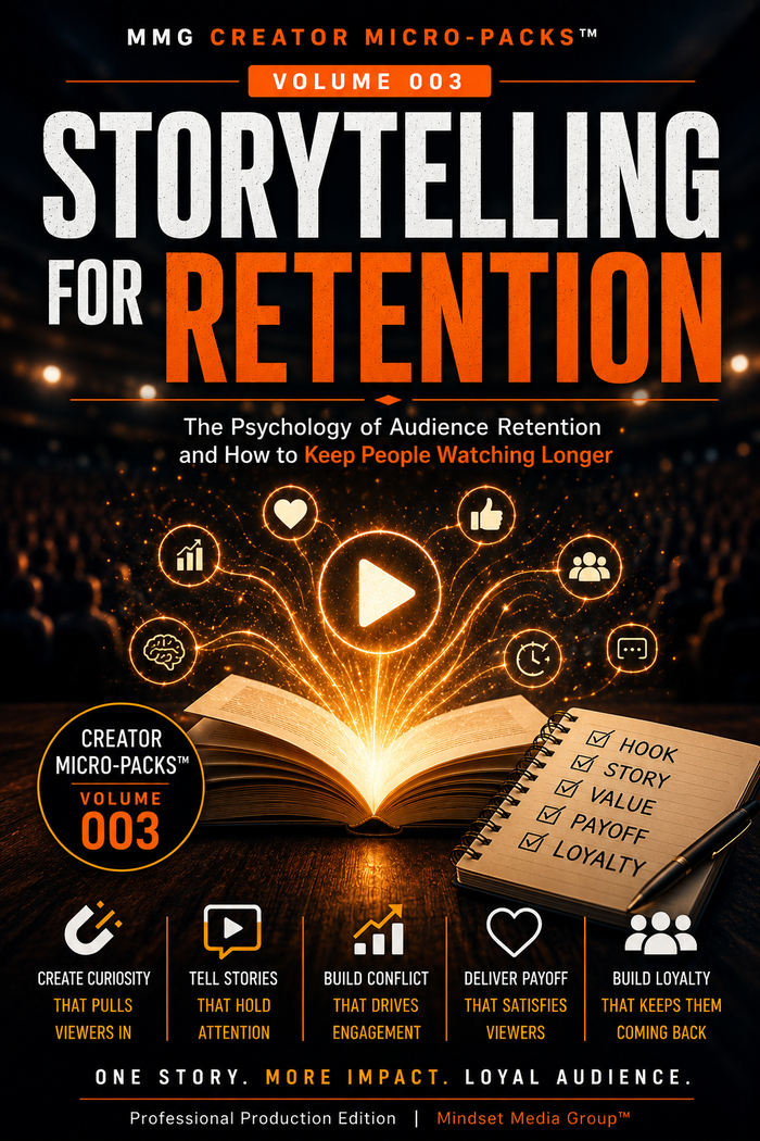 Storytelling for Retention™ creator guide cover by Mindset Media Group