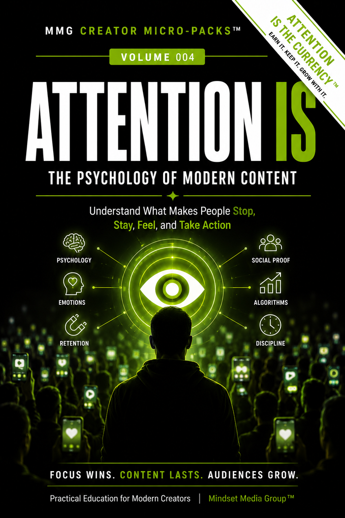 Attention Is™ creator psychology guide cover by Mindset Media Group