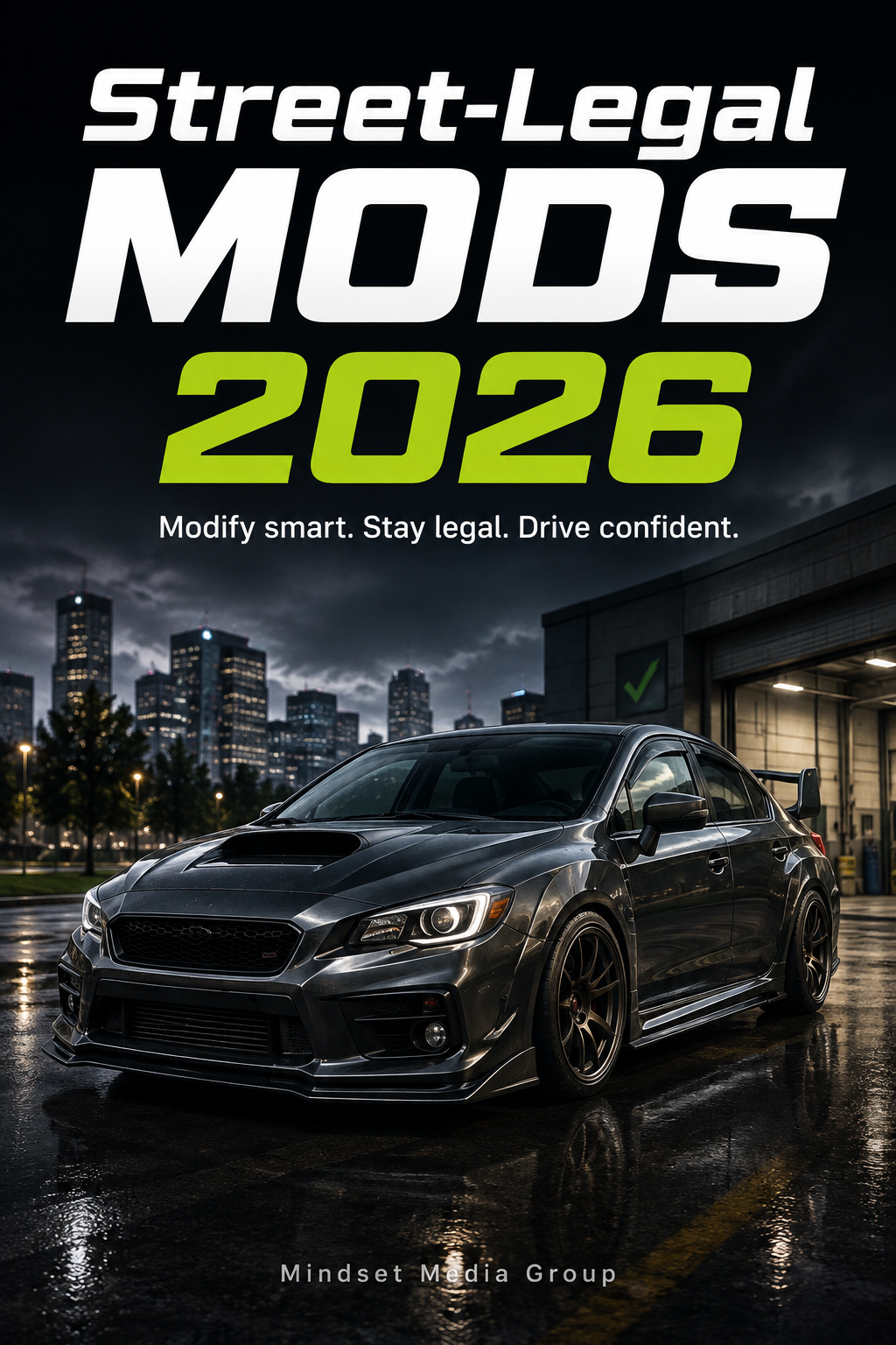 Street-Legal Mods 2026™ cover — emissions, inspection, ADAS, safety, registration and vehicle-modification compliance guide