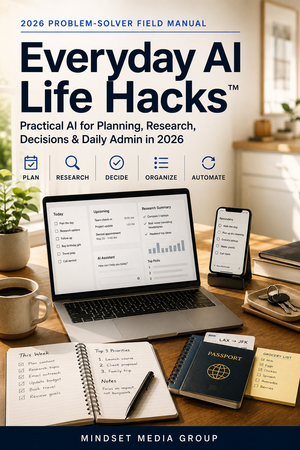 Everyday AI Life Hacks™ digital guide cover by Mindset Media Group