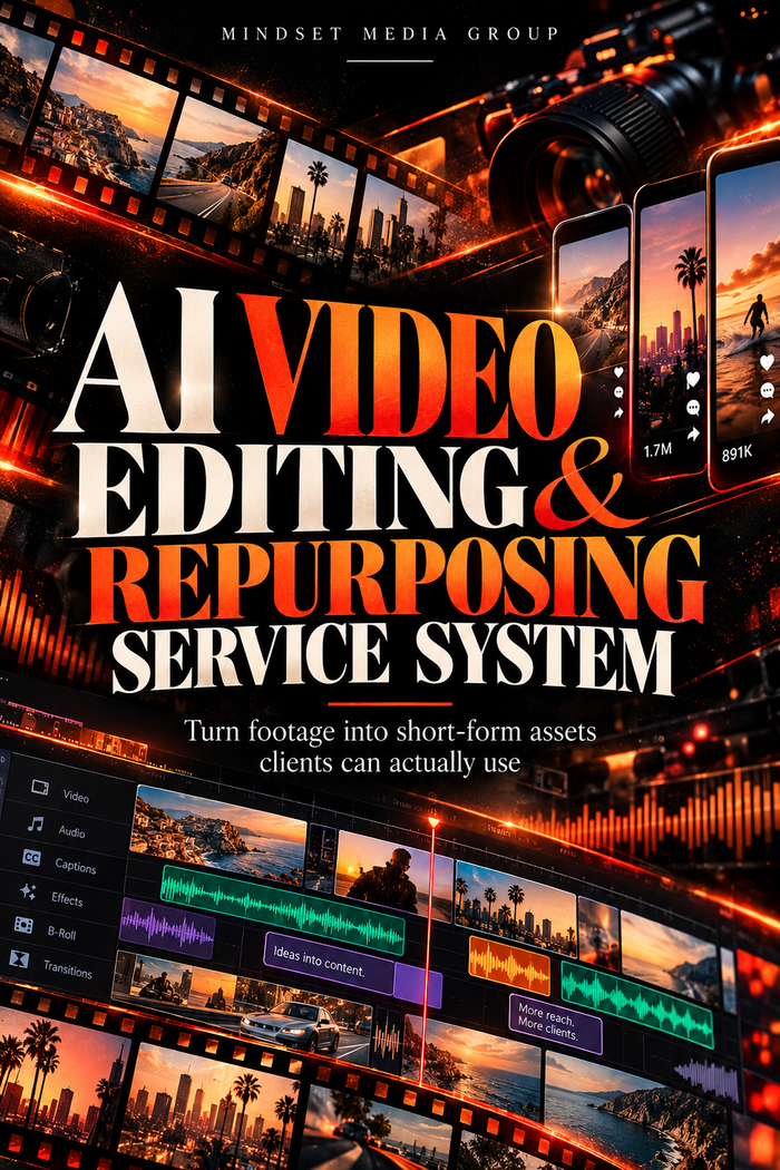 AI Video Editing and Repurposing Service System digital guide cover