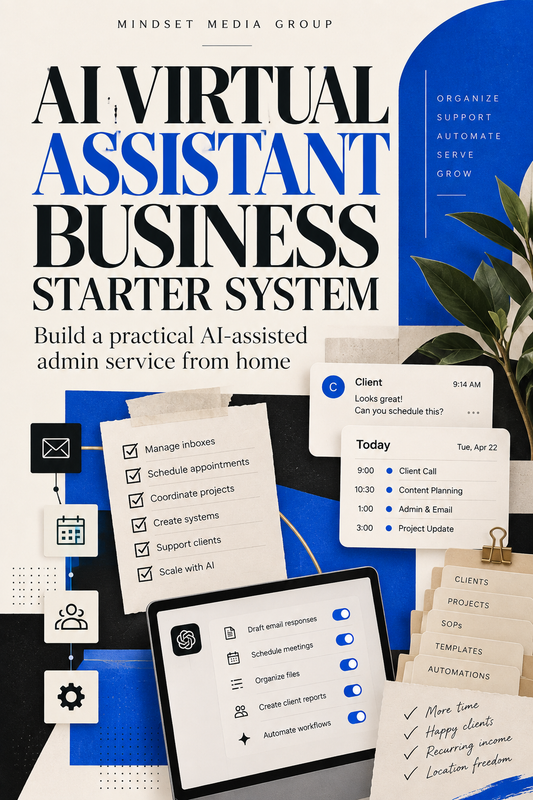 AI Virtual Assistant Business Starter System digital guide cover
