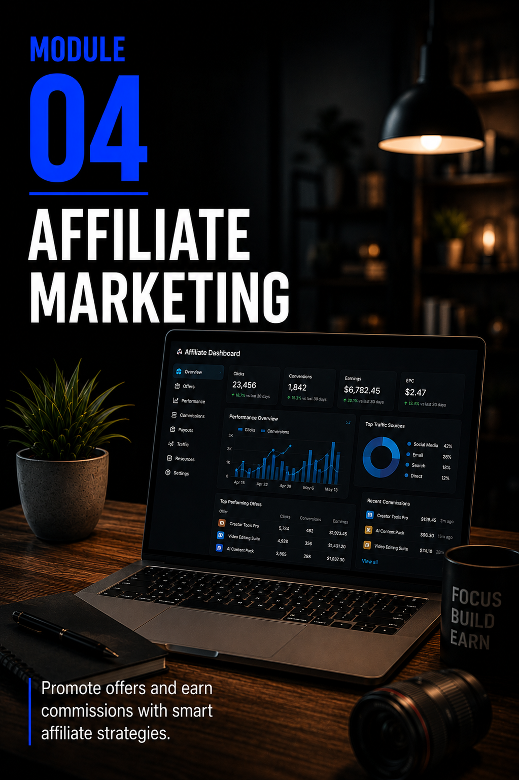 The Creator Come-Up™ — Module 4 Affiliate Marketing — portrait cover by Mindset Media Group