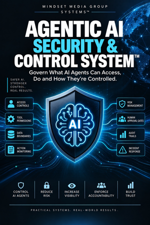 Agentic AI Security & Control System™ — approved 2:3 portrait cover by Mindset Media Group
