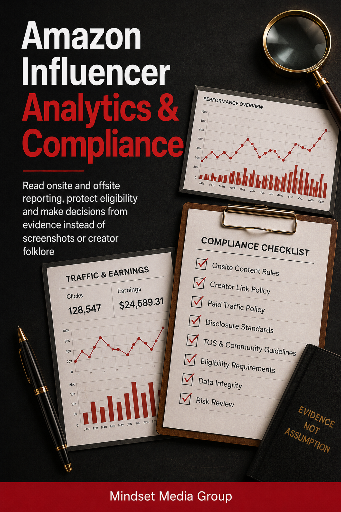 Amazon Influencer Analytics & Compliance™ — approved 2:3 portrait cover by Mindset Media Group
