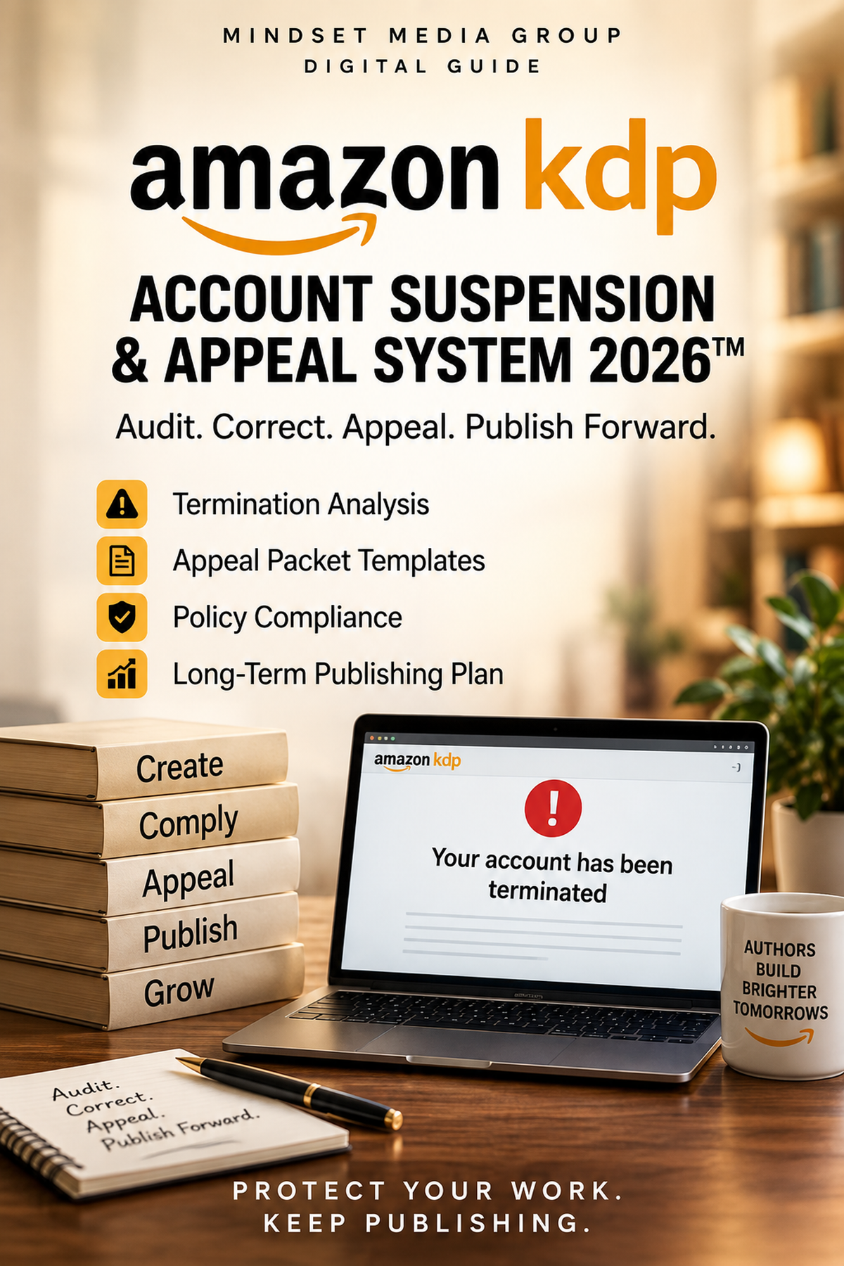 Amazon KDP Account Suspension & Appeal System 2026™ — approved 2:3 portrait cover by Mindset Media Group
