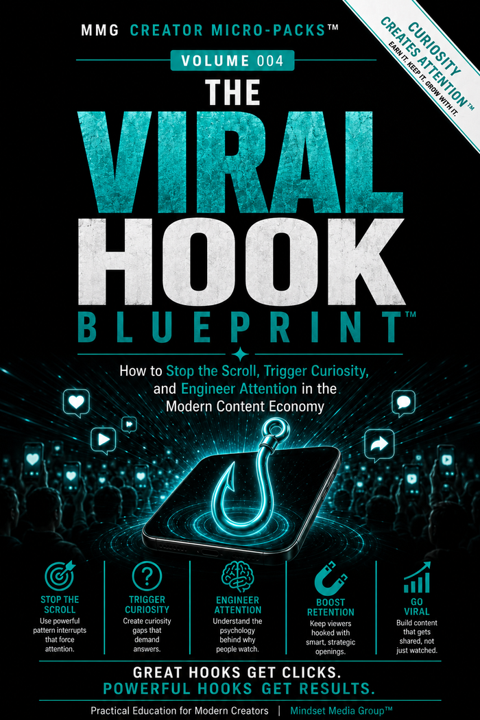 The Viral Hook Blueprint™ creator guide cover by Mindset Media Group