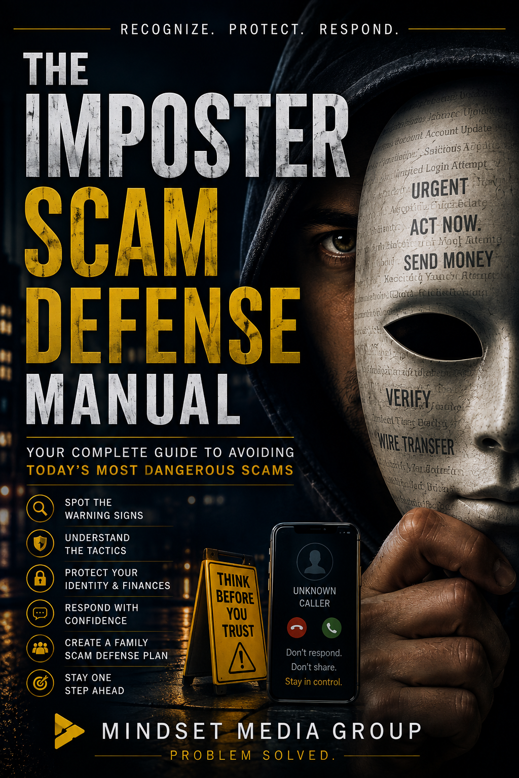 The Imposter Scam Defense Manual™ cover — scam recognition, verification, identity and financial defense guide