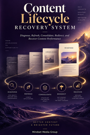 Content Lifecycle Recovery System™ — approved 2:3 portrait cover by Mindset Media Group