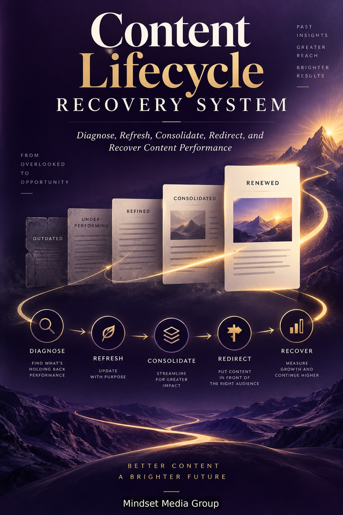 Content Lifecycle Recovery System™ — approved 2:3 portrait cover by Mindset Media Group