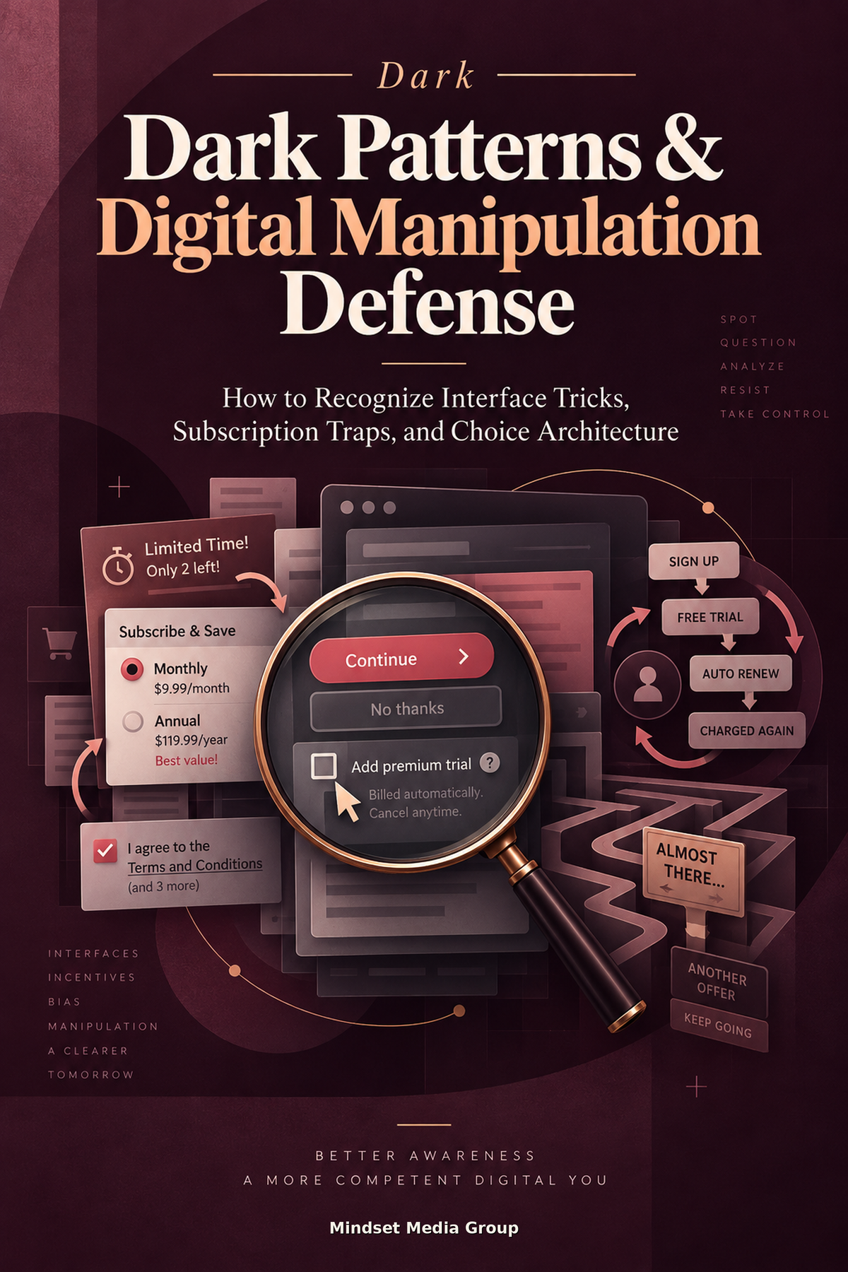 Dark Patterns & Digital Manipulation Defense cover — Mindset Media Group digital guide