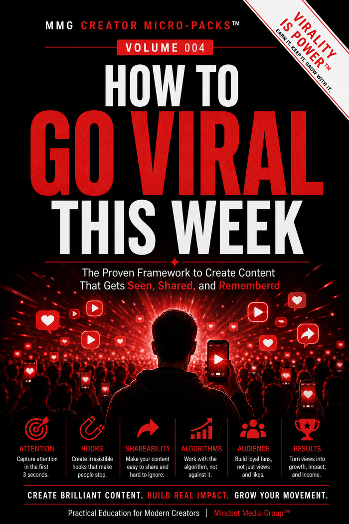 How to Go Viral This Week™ digital creator guide cover by Mindset Media Group