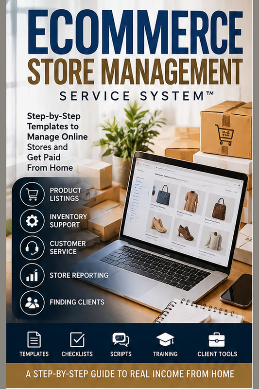 Ecommerce Store Management Service System™ — approved 2:3 portrait cover by Mindset Media Group