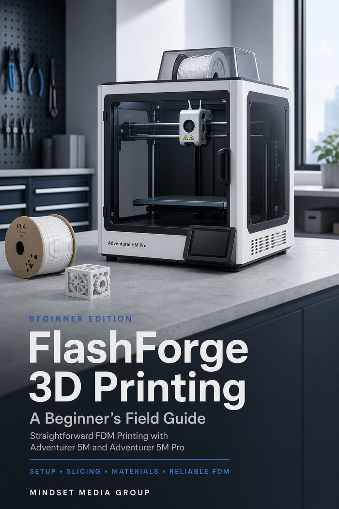FlashForge 3D Printing™ — approved 2:3 portrait cover by Mindset Media Group