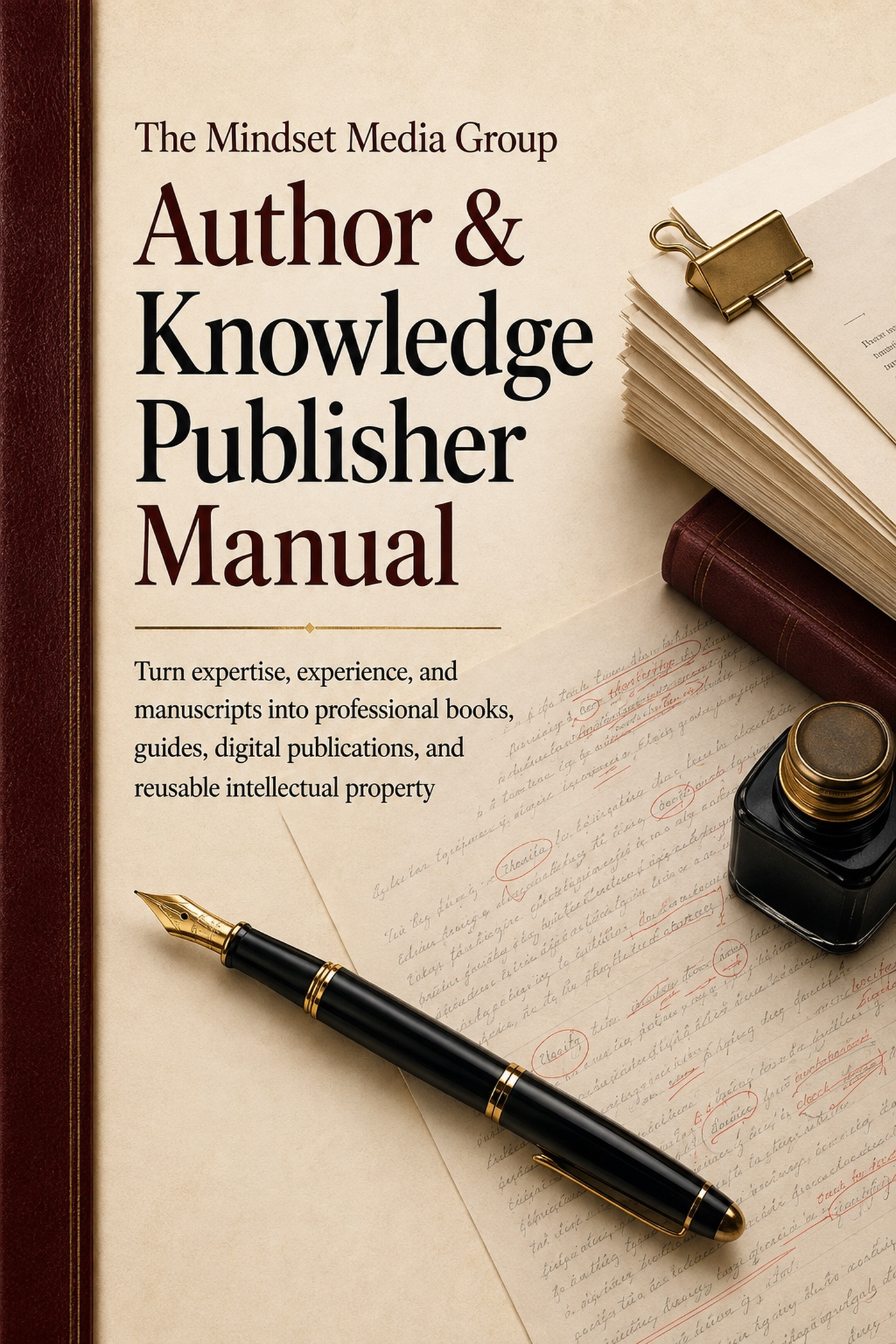 The Mindset Media Group Author & Knowledge Publisher Manual™ — approved 2:3 portrait cover by Mindset Media Group